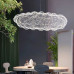 Декоративна люстра-хмаринка LED CLOUD у білому корпусі 100х50 см