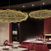 Декоративна люстра-хмаринка LED CLOUD у золотому корпусі 120х65 см фото Декоративна люстра-хмаринка LED CLOUD у золотому корпусі 120х65 см