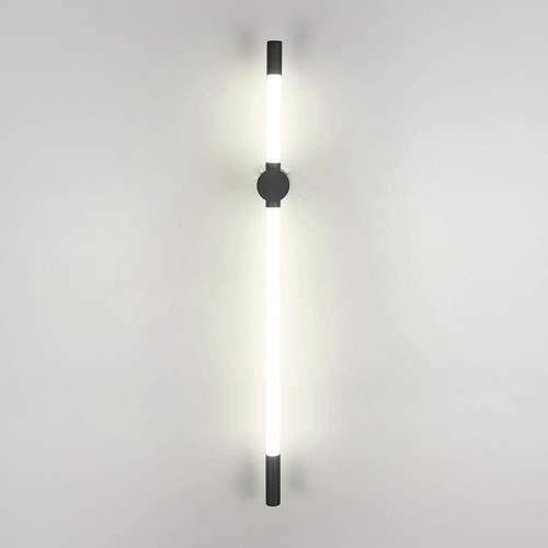 Лінійний настінний чорний світильник Pipeline 80 см