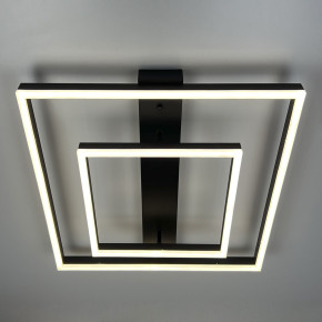 Сучасний LED-світильник у чорному корпусі із двох квадратів 50х50 см