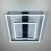 Сучасний LED-світильник у чорному корпусі із двох квадратів 50х50 см фото Сучасний LED-світильник у чорному корпусі із двох квадратів 50х50 см