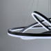 LED люстра на три кільця у чорному каркасі 60+40+20 см фото LED люстра на три кільця у чорному каркасі 60+40+20 см