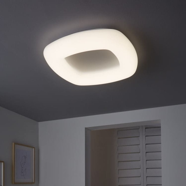 Стельовий LED світильник Schuller із основою coffee 47×47 см