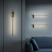 Сучасне лінійне бра в чорному корпусі 60 см