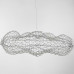 Декоративна люстра-хмаринка LED CLOUD у срібному корпусі 60х37 см