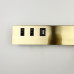 Латунне бра з поворотним спотом справа + розʼєм USB