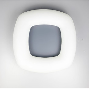 Стельовий LED світильник Schuller із сірою основою 47×47 см