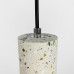 Підвіс Terrazzo Cylinder Long із білим бетонним плафоном 30х6 см