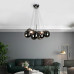 Люстра-пучок на 12 графітових плафонів