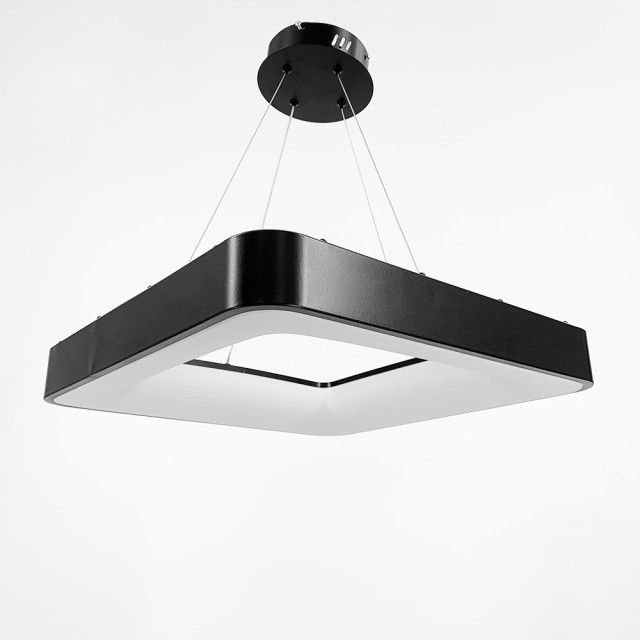 LED світильник підвісний квадрат Solvent в чорному корпусі фото LED світильник підвісний квадрат Solvent в чорному корпусі