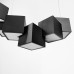 Сучасна геометрична люстра CUBE у чорному корпусі