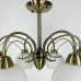 Люстра в бронзовому корпусі на 6 білих плафонів