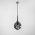 Cвітильник з м'ятим графітовим плафоном у хромовому корпусі