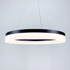 Сучасна LED люстра у чорному каркасі Ø 56 см