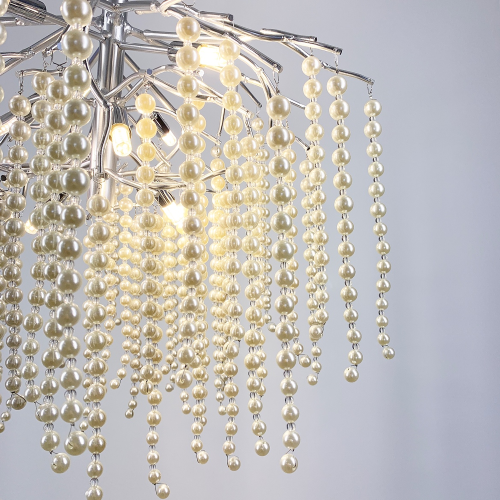 Чарівна люстра в хромі Pearl selection Ø 60 см