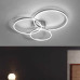 LED люстра в кольорі хром на 3 кільця фото LED люстра в кольорі хром на 3 кільця