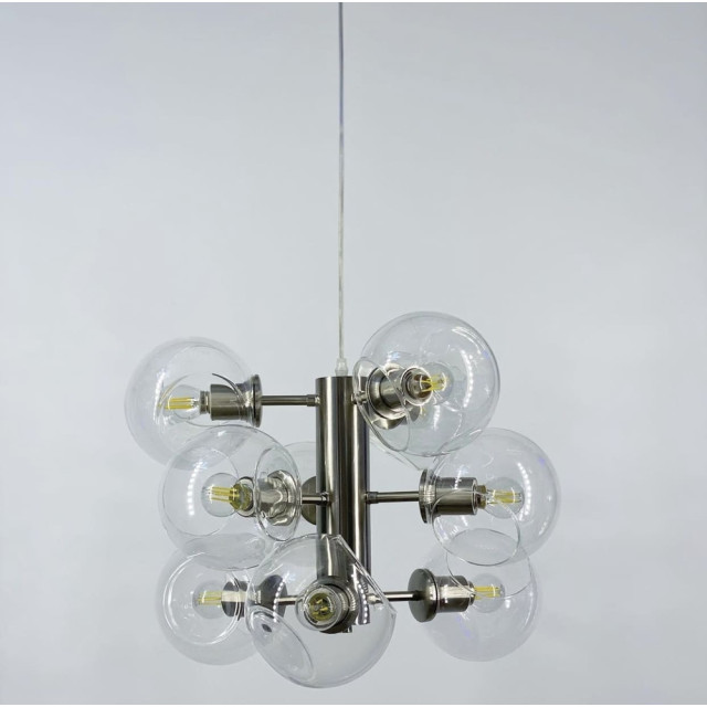 Ексклюзивна люстра в трендовому кольорі корпусу Satin Nickel