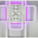 Світлодіона LED люстра на 2+2+2 ріжки квадратної форми