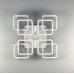 Люстра в матовому білому корпусі з прозорим акрилом