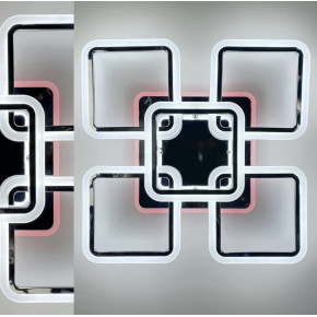 Стельова люстра LED на 4+1 ріжки квадратної форми