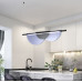 Видовжена LED люстра із графітовими пастинами
