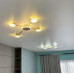 Стельова LED люстра-супутник кольору латунь