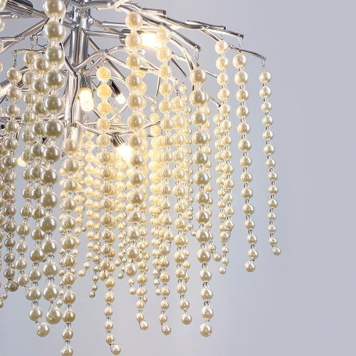 Чарівна люстра в хромі Pearl selection Ø 80 см