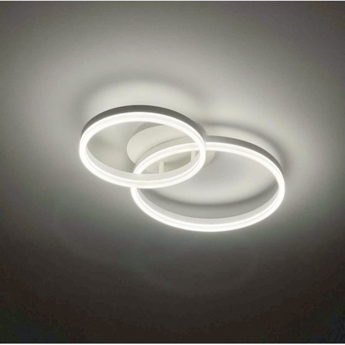 Стельова LED ЛЮСТРА НА 2 КІЛЬЦЯ в білому кольорі
