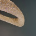 Преміальна золота овальна люстра із прозорим кришталем 100 см