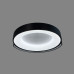 Стельовий LED-світильник у чорному корпусі на три режими Ø50х12 см фото Стельовий LED-світильник у чорному корпусі на три режими Ø50х12 см