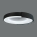 Стельовий LED-світильник у чорному корпусі на три режими Ø62х12 см