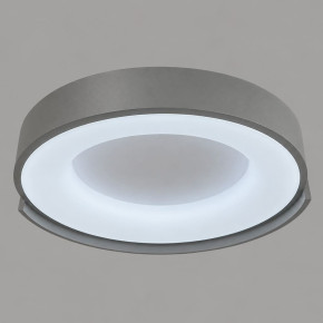 Стельовий LED-світильник у сірому корпусі на три режими Ø50х12 см