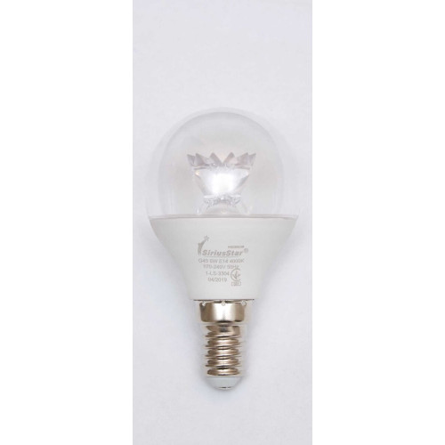 Світлодіодна лампа SIRIUSSTAR 3304 G45 crystal 6W-4000K-E14