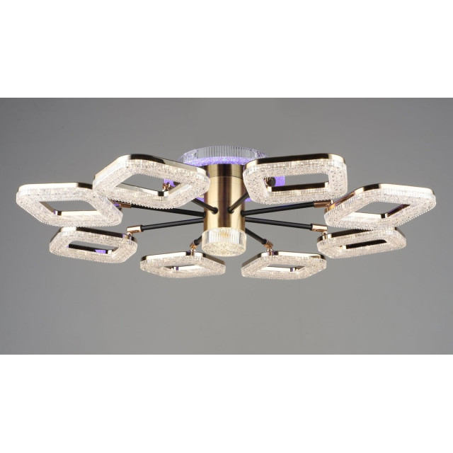 Люстра світлодіодна акрилова Sirius B YH1003/8 BK+GD 80W