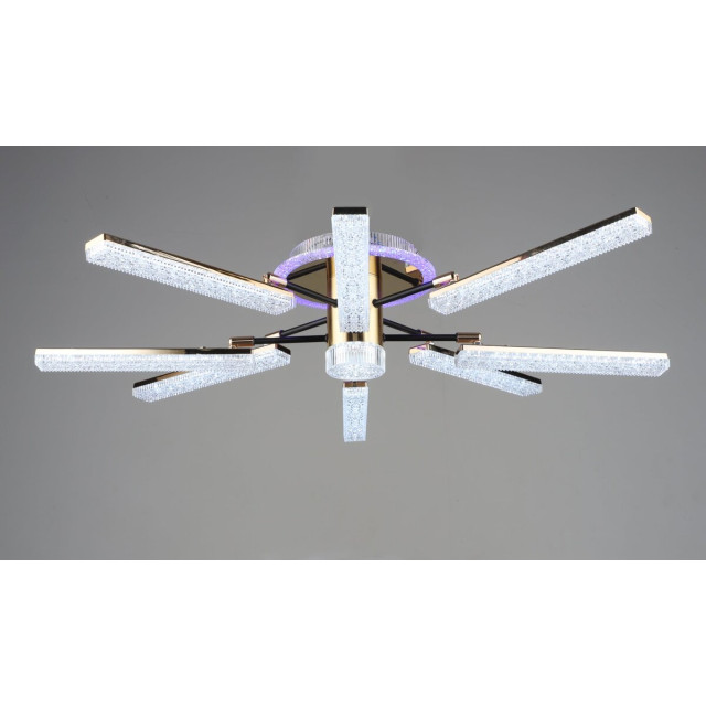 Люстра світлодіодна акрилова Sirius B YH1005/8 GD+BK 96W