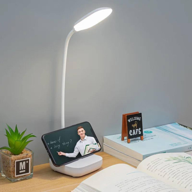 Світильник настільний LED VALESO акумуляторний, на гнучкій ніжці, повний спектр, білий 1961