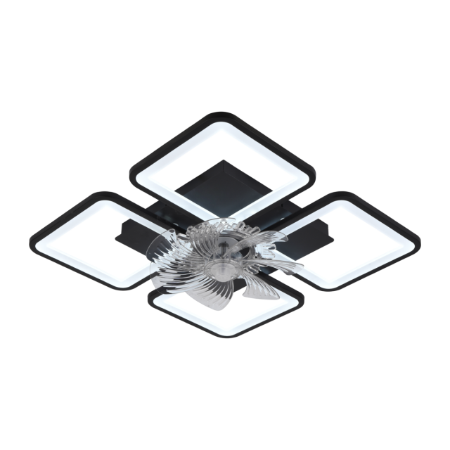 Стельовий світильник-вентилятор YZD5007-Fan (Чорний)