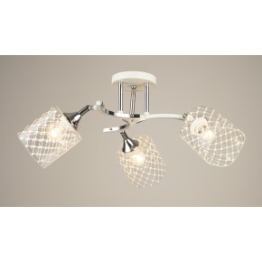 Люстра стельова Sirius B N4513/3 WT+CH з поворотнім механізмом