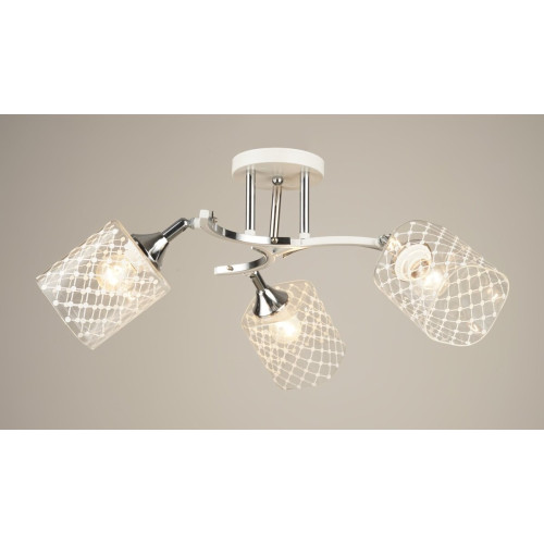 Люстра стельова Sirius B N4513/3 WT+CH з поворотнім механізмом