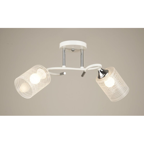 Люстра стельова Sirius B N4523/2 WT+CH на 2 плафони