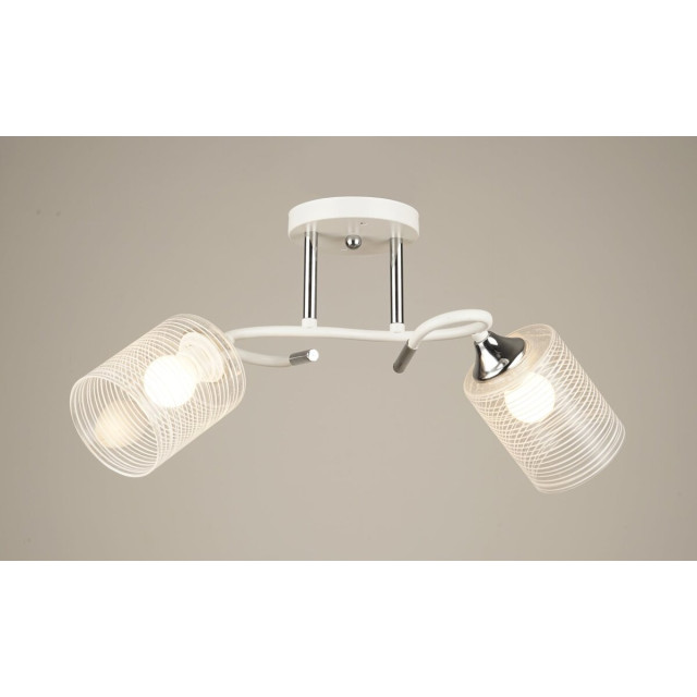Люстра стельова Sirius B N4523/2 WT+CH на 2 плафони