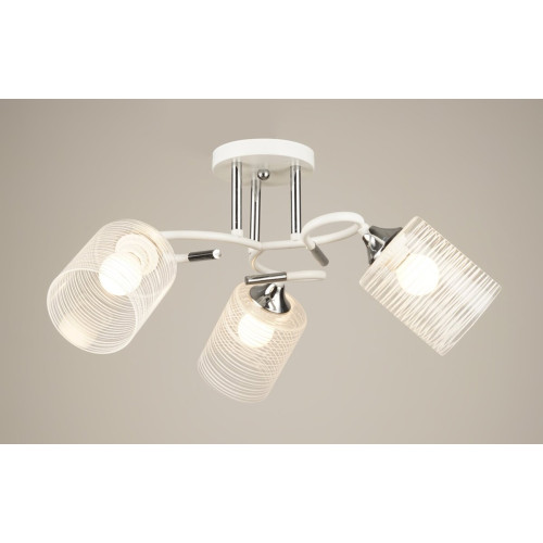 Люстра стельова Sirius B N4523/3 WT+CH на 3 плафони