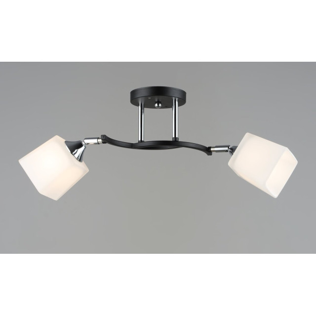 Люстра стельова Sirius B N6106/2 BK+CR з поворотнім механізмом