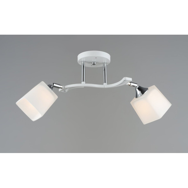 Люстра стельова Sirius B N6107/2 WT+CR з поворотнім механізмом
