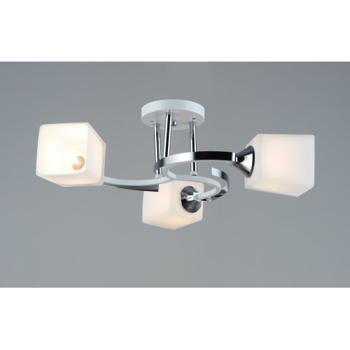 Люстра стельова B N5449/3 WT+CH на 3 плафони