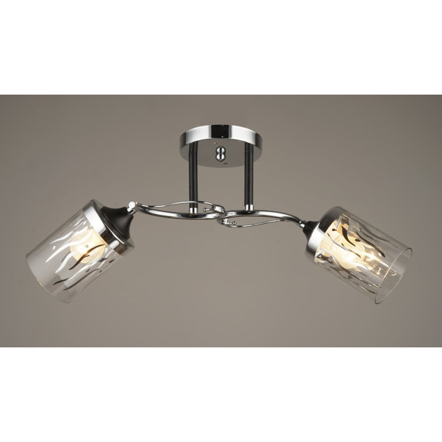 Люстра стельова Sirius B C1412/2 BK+CH
