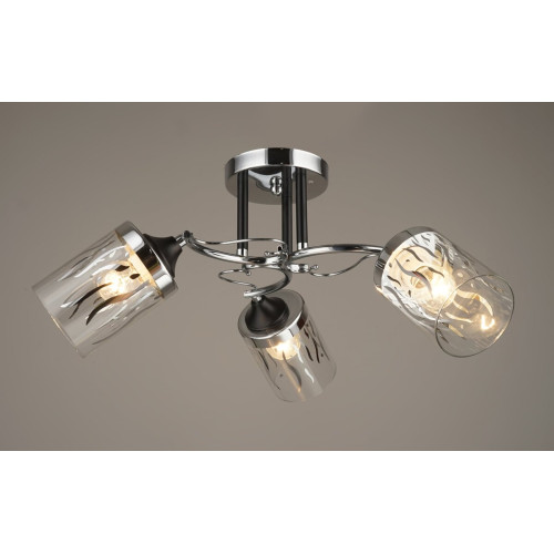 Люстра стельова Sirius B C1412/3 BK+CH