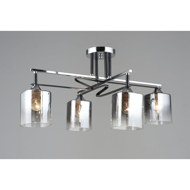Люстра стельова Sirius B A4057/4 CH+BK