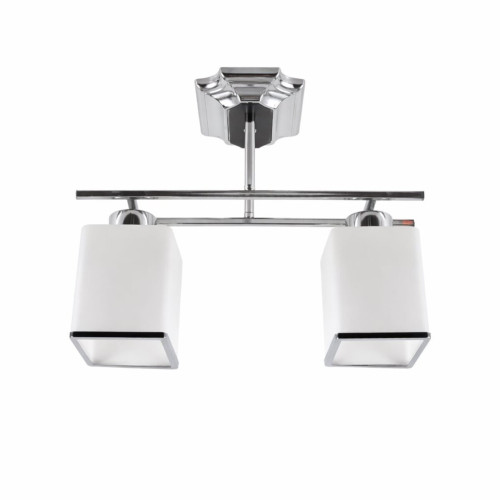 Стельова люстра VALESO LX9080-2, 2 плафони, метал + скло, хром, E27, 60W