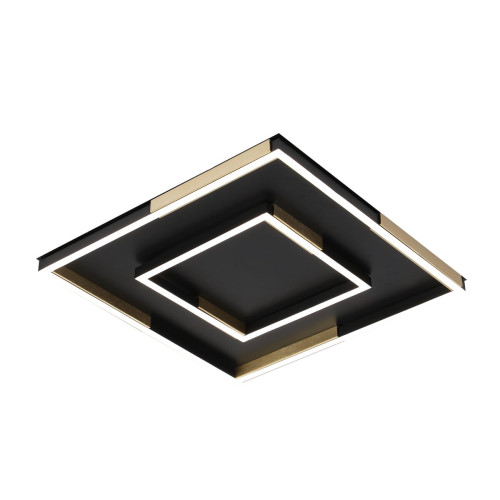 Люстра стельова VALESO 3437/450 чорна з золотом, LED 96W